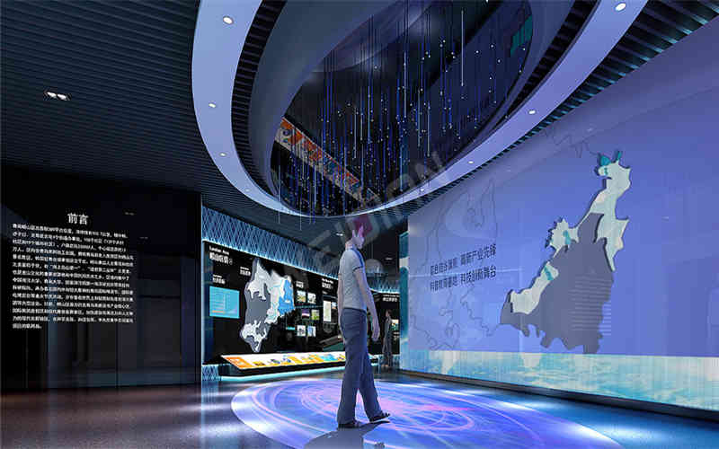 廣州展館裝修公司青島藍色硅谷產業(yè)創(chuàng)業(yè)帶科普體驗館設計方案